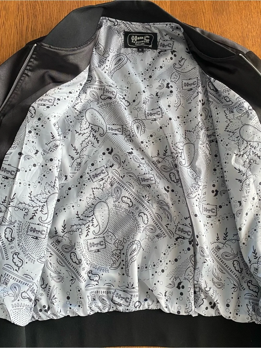 H Bar C Odessa Tour Bomber Western Jacket in Black